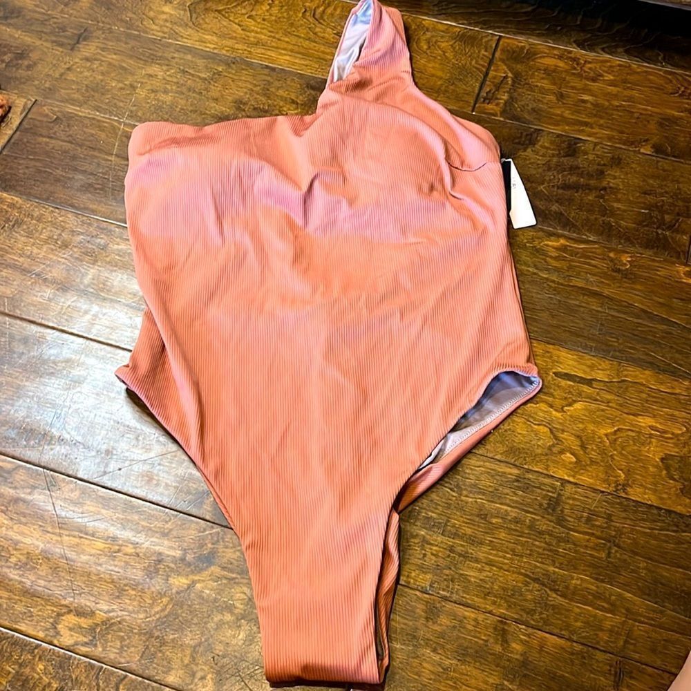 Victoria’s Secret One Shoulder Ribbed One Piece Swimsuit, XL!